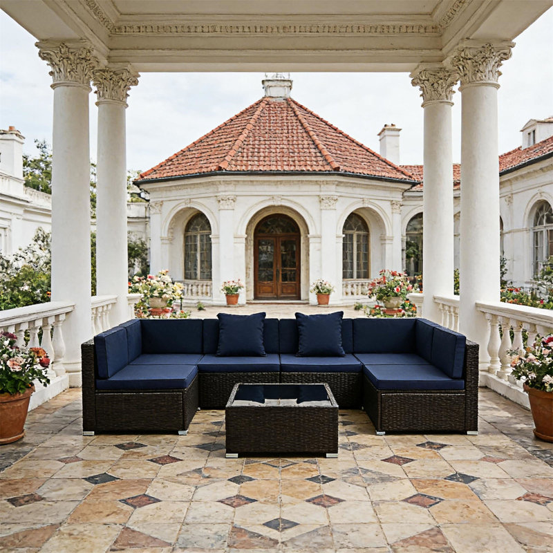 7-Piece Outdoor Conversation Sofa Set