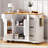 56 Inch Rolling Kitchen Island With Drop Leaf, Power Outlet, And Ample Storage, Perfect For Modern Kitchens And Dining Rooms