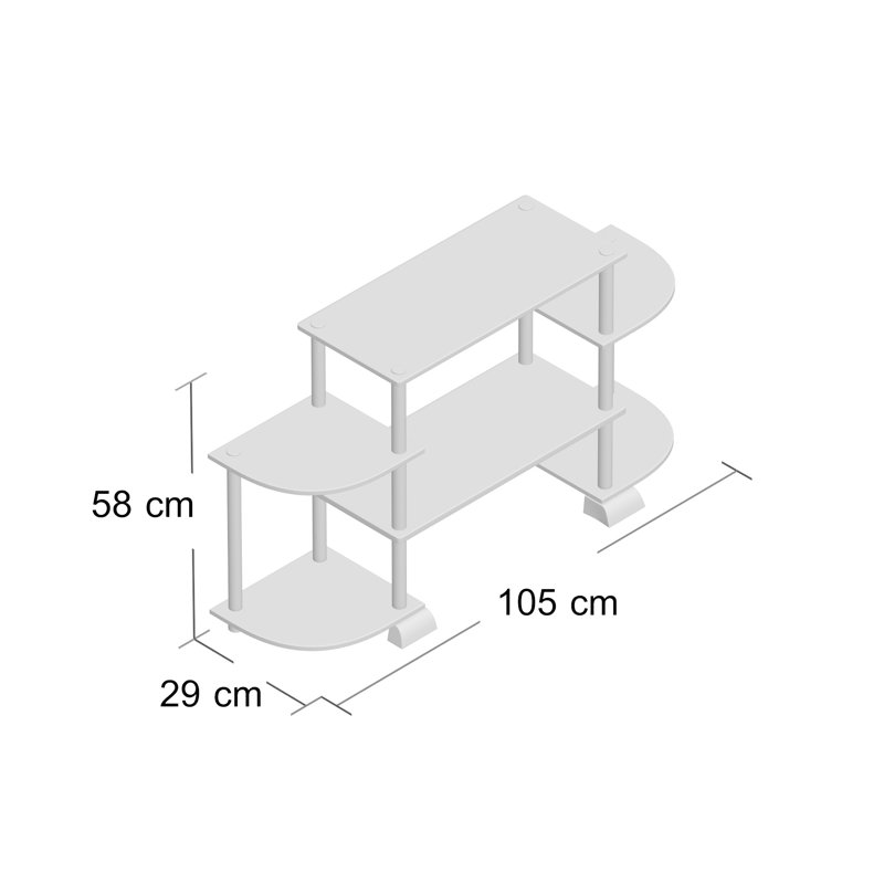Bozzuto TV Stand for TVs up to 43", Espresso