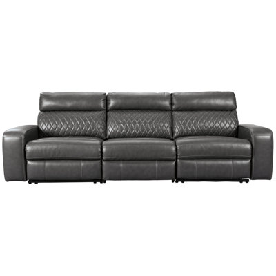 Vasilijus 113'' Faux Leather Power Reclining Sofa