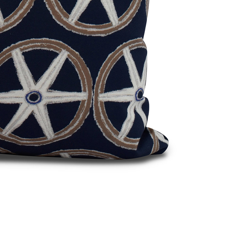 Housse et insert de coussin carré Nantucket, Bleu marine, 18 po x 18 po