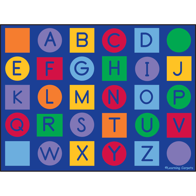 Alphabet on Circles and Squares - Rectangle Value Size