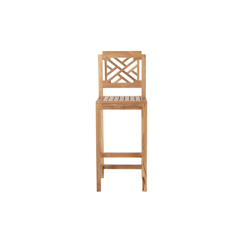 Monterey Yes Stool with Solid Wood Frame, Camel
