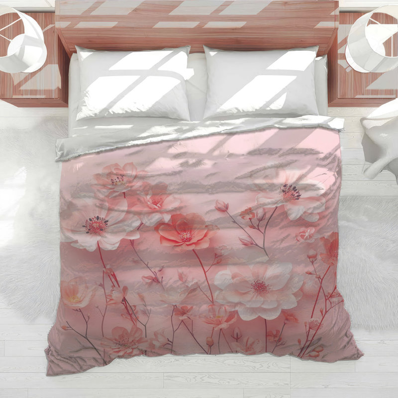 Édredon Pink Cherry Blossoms, Twin Extra Long