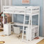 Lit mezzanine avec bureau en U et tablettes de rangement-882918579-882918578