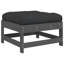  6 Piece Garden Lounge Set with Cushions Grey Solid Wood