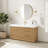 Grunwald 60" Single Bath Vanity in Washed Ash Grey with White Integrated Stone Sink Top