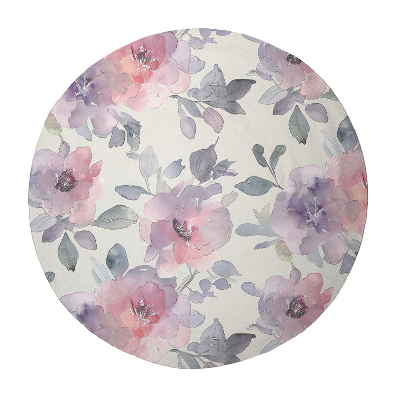 Tapis tressé Petal Trails, Rond 5 pi