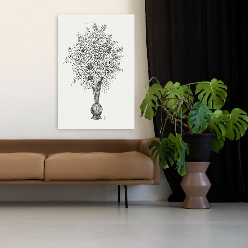 Contemporary Art Contemporary Flower Art, 48" H x 32" W
