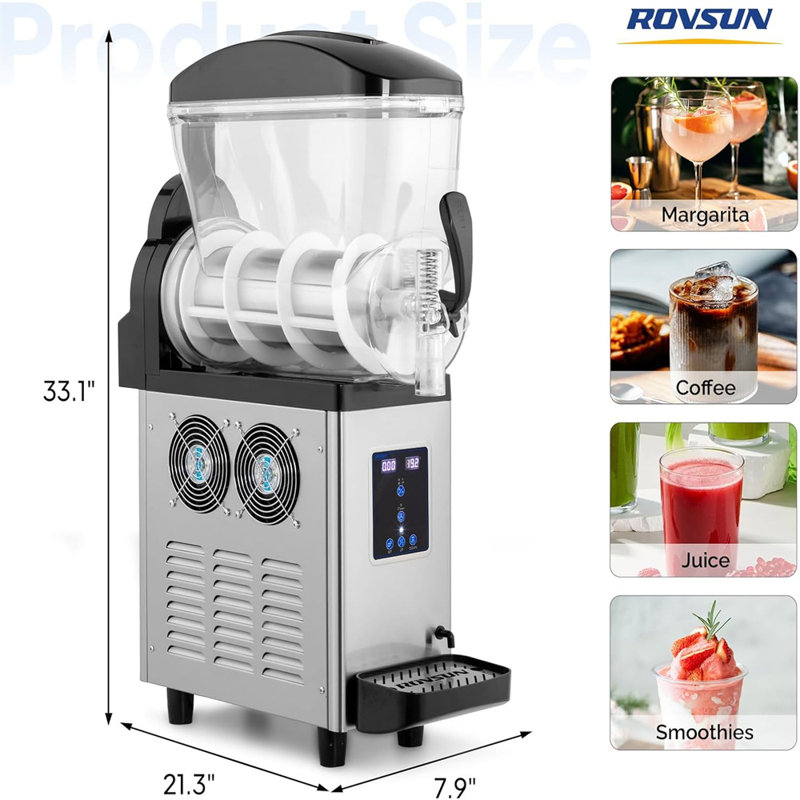 Machine à granité 4 gallons en acier inoxydable 110V 430W