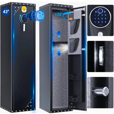 Gun Safe Lock, Biometric 5 Gun Safes Fingerprint Quick Access Rifles Safes Gun Cabinet -  Blacksmith, WFP10915836