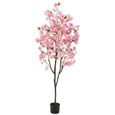 Faux Cherry Blossom Tree in Planter
