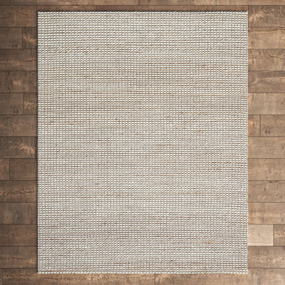 Tapis naturel / ivoire touffeté à la main Atiyanna