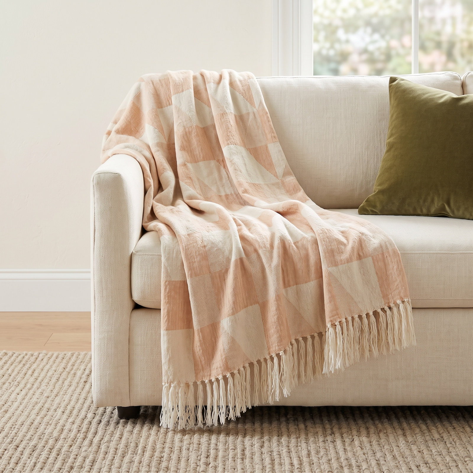 Pismo Cotton Throw Blanket, King, Hazel