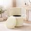 Fauteuil de meuble-lavabo pivotant moderne en velours avec dossier et rangement-131655803