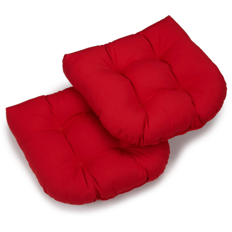 Outdoor 5'' Seat Cushion, Red, Twill