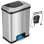 Itouchless Autostep 13 Gallon Automatic Step Sensor Trash Can With Absorbx Odor Control System And Ac Adapter, Stainless Steel Kitchen Pedal Touchless Garbage Bin (Battery-Free Operation)