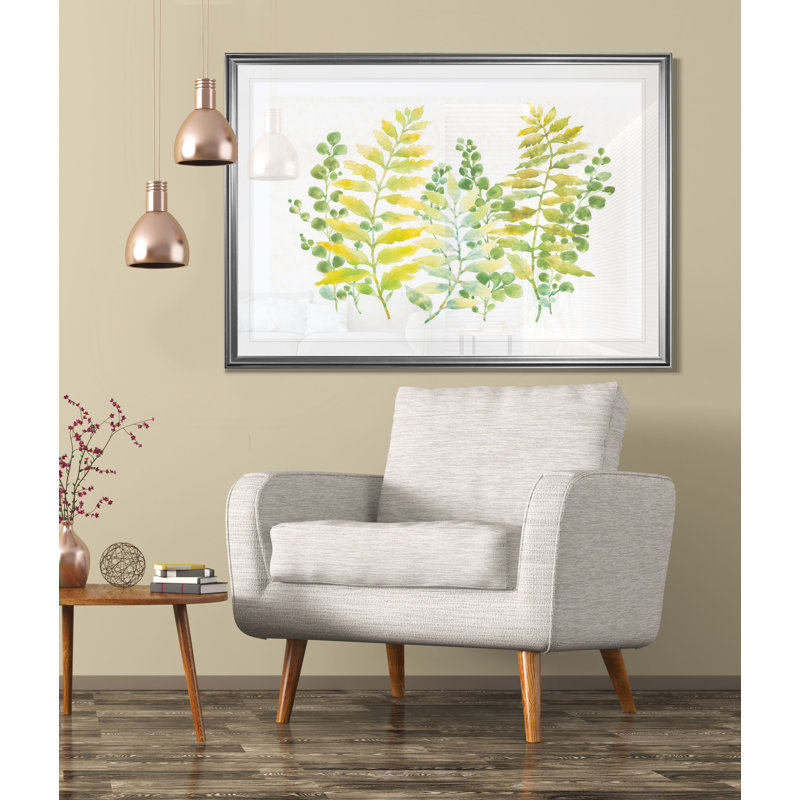 « mixed green », reproduction, H 20 po x l 24 po x P 1,5 po, Cadre argenté
