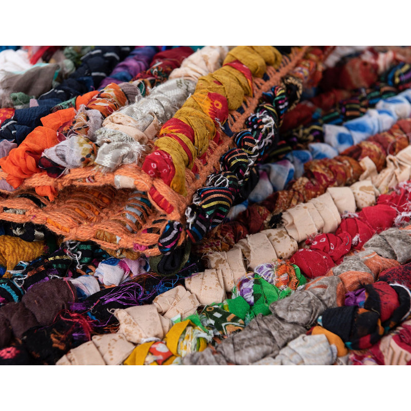 Cotton Southwestern Indoor Rug, Rectangle 5' x 8'
