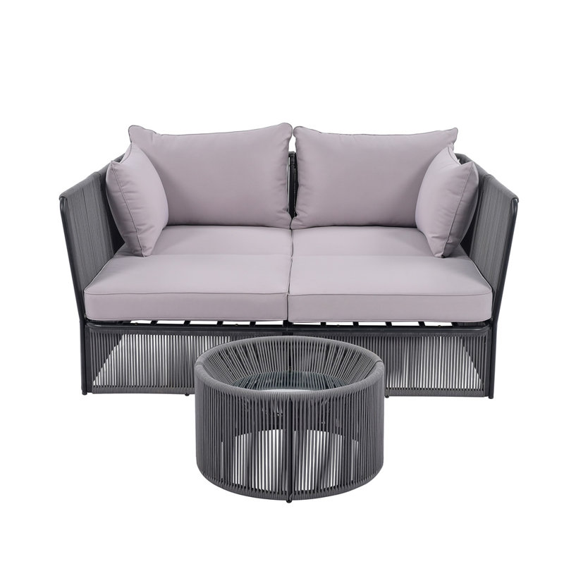 Chaise longue d'extérieur Avesta, Gris