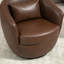 Fauteuil demi-tonneau rembourré pivotant avec rangement-1975871538