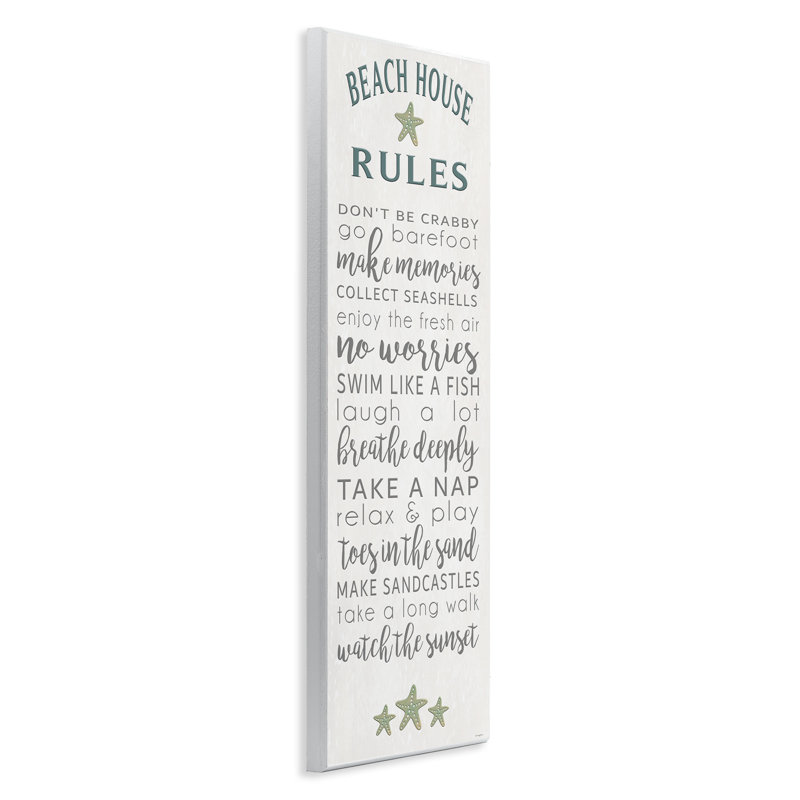 Plaque murale Fun Funations Beach Rules, design par Seven Trees Design