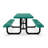 Kristy Commercial Grade Expanded Mesh Metal Outdoor Picnic Table with Anchors-35769255-18937253
