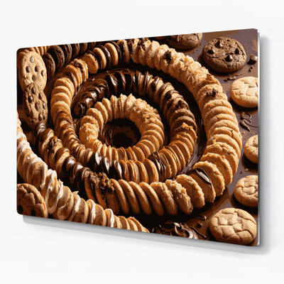 Desserts, biscuits et biscuits, art mural en métal brun