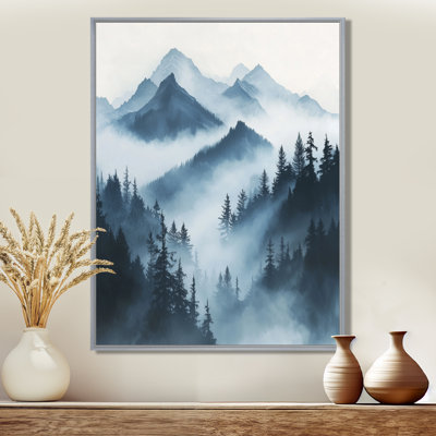 Gignac Winter Misty Peaks In The Morning II - Mountains Framed Prints