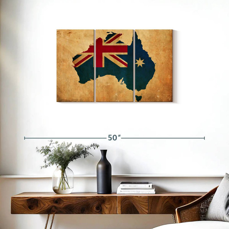 Carte du drapeau australien d'Aliaz, H 20 po x l 33 po
