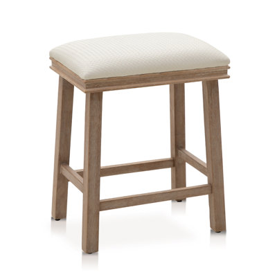 24" Backless Kitchen Counter Stool With Sponge Upholstery