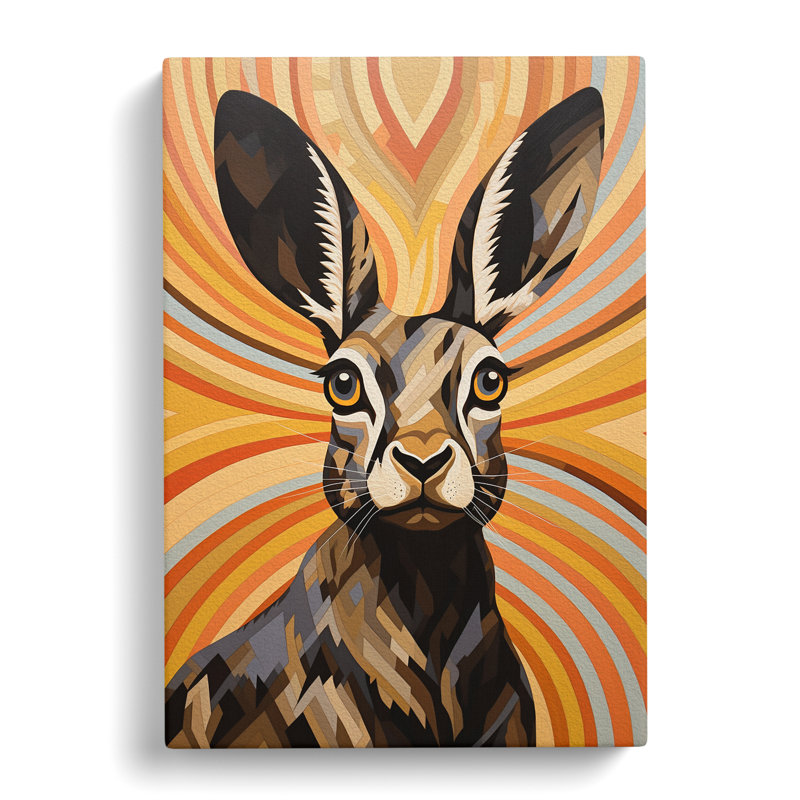 Hare Op - Wrapped Canvas, 76cm H x 50cm W x 3cm D