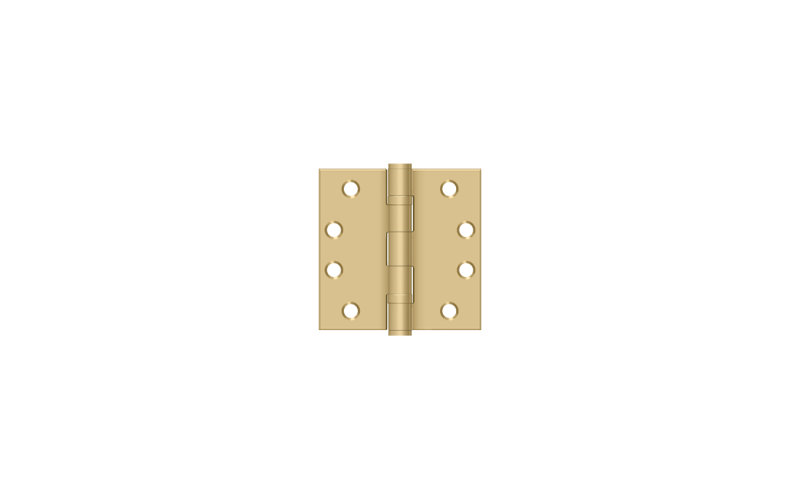 Steel Surface Mount Hinge, Brushed Brass