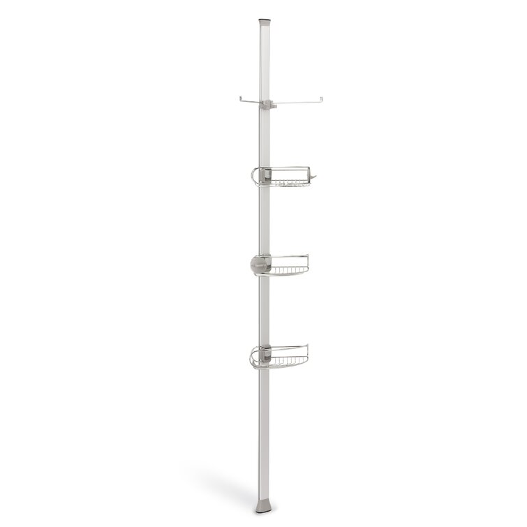 simplehuman Corner Shower Caddy Stainless Steel and Anodized Aluminum