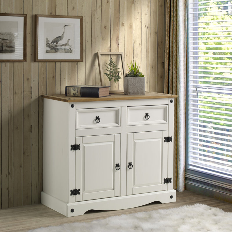 Likins 35.83'' Solid Wood Sideboard