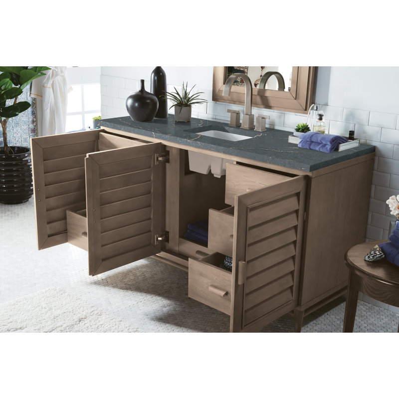 Broeder 60'' W Single Vanity, Parisien Bleu, 8" Widespread