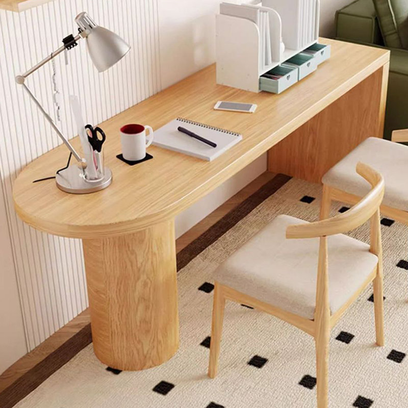 Bureau rectangulaire en bois massif Burlywood
