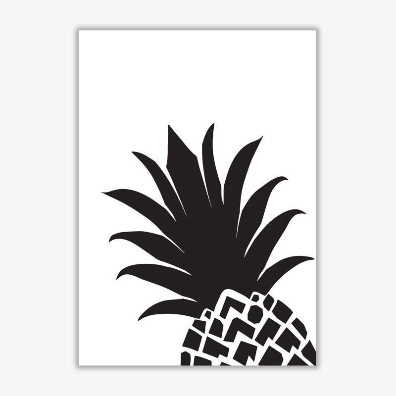 Black Pineapple 1 - Print, No Frame, 85 cm H x 60 cm W x 1 cm D