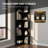 Unavela 5-Tier L-Shaped Corner Bookshelf With LED Lighting & Baffle-1212803342