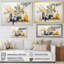 Bleu et jaune agrume Boho Pottery II - Boho Pottery, art mural-180790221-180790217
