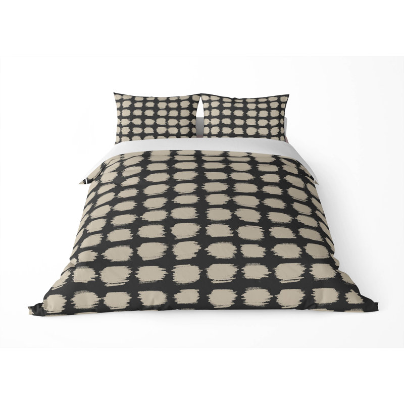 Ensemble d'édredon léger tacheté, Gris anthracite, Édredon très grand + 2 taies décoratives très 