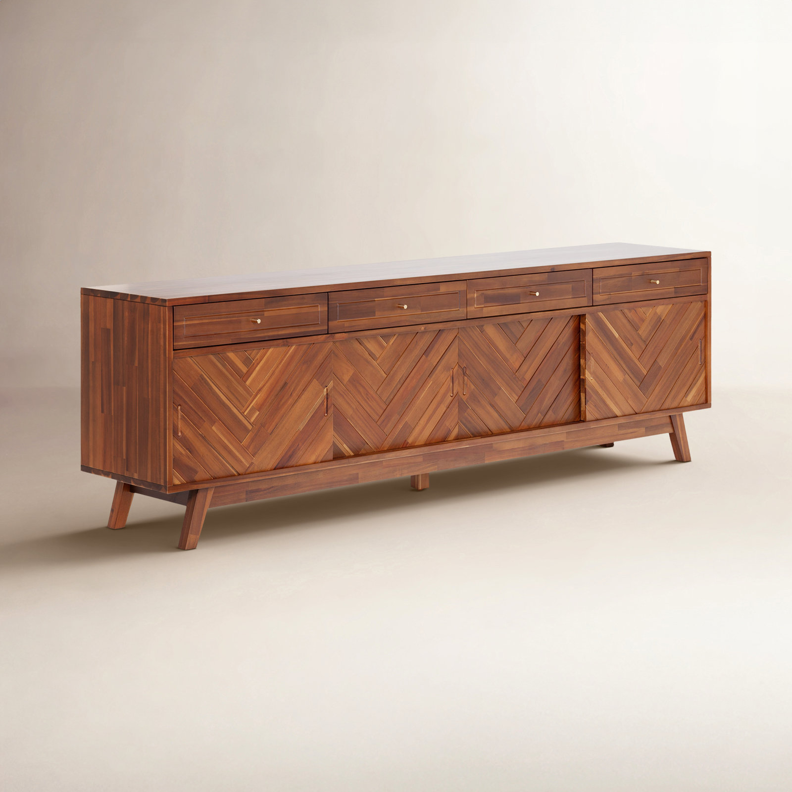 Anja 79'' Media Console, Brown