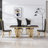 Leeanna Faux Marble Top Metal Base Dining Table-1068390414-1068390413