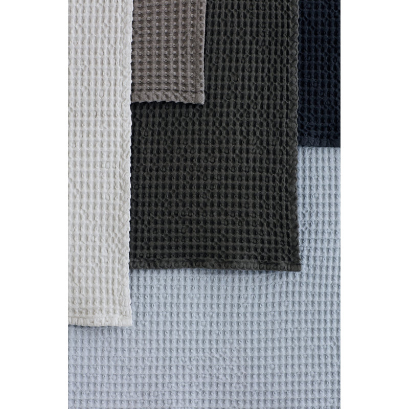 CARO Jumbo 100% Cotton Waffle Bath Towel, MicroChip-Light Gray