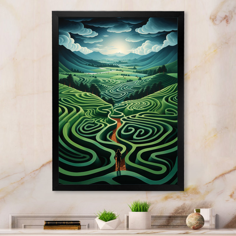 Emerald Maze, Cadre photo noir, H 32 po x l 24 po x P 1 po