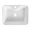 Lavabo de salle de bain rectangulaire en céramique avec installation facile