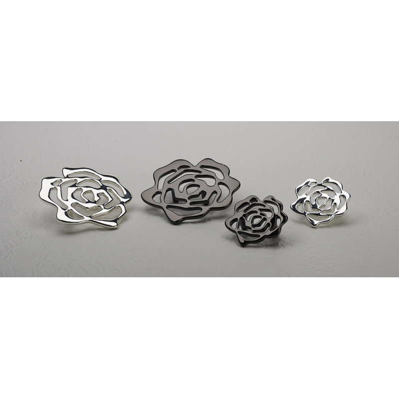 Flower Novelty Knob, Polished Nickel