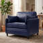 Fauteuil rembourré en similicuir de 34,5 po de largeur, fauteuil simple rembourré moderne-1391817625