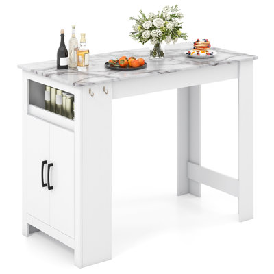 Faux Marble Top Dining Table