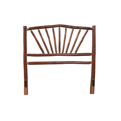 Fireside Lodge Hickory Log Sunburst Headboard - Single - Natural